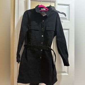 Xl nastygal Jean belted mini dress